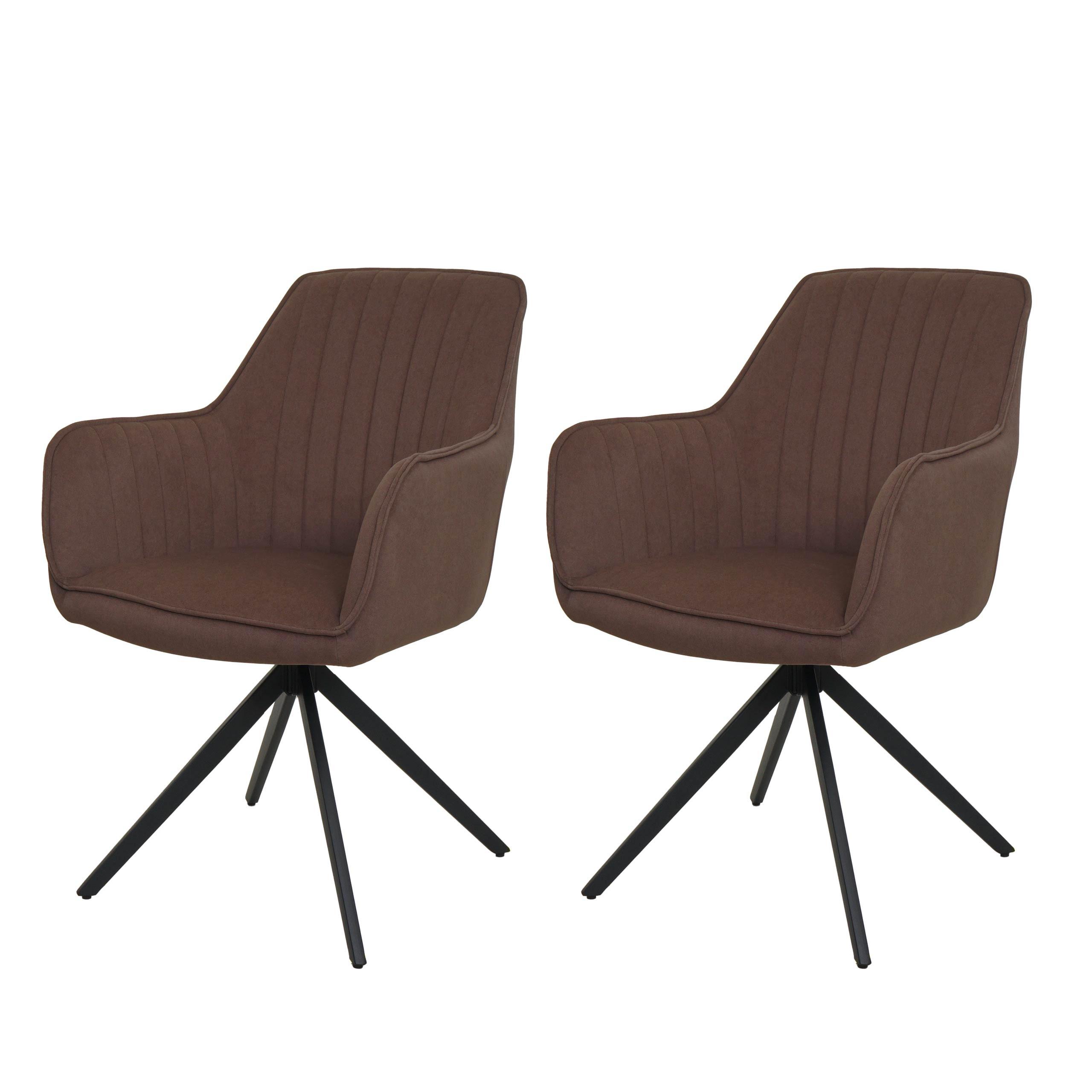 ESSZIMMERSTUHL Braun 2er-Set - Braun, Textil (58/87/55cm) - MCW