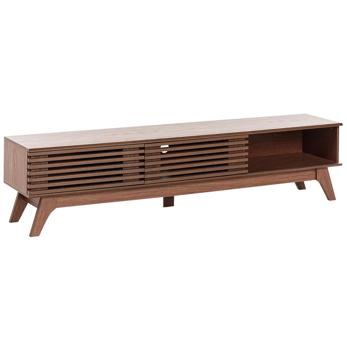 TV-MÖBEL Dunkelbraun Toledo - Braun, Holzwerkstoff (180/44/40cm) - Beliani