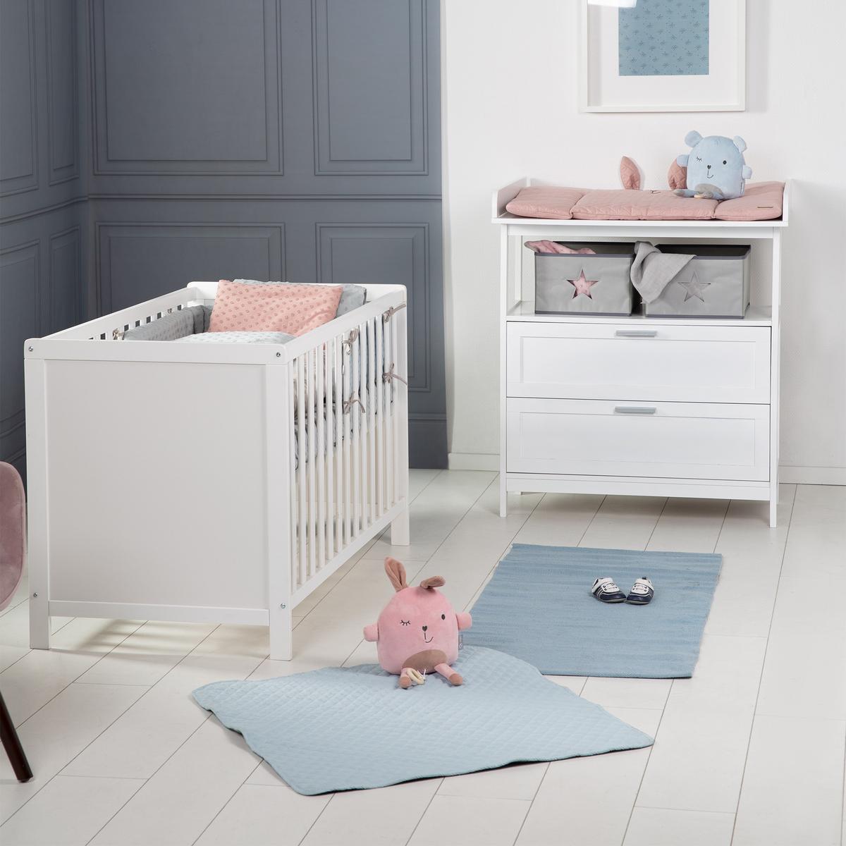 BABYZIMMER-SET Hamburg mit Schubladen 2-teilig - Weiß, Holzwerkstoff (66/76/123cm) - Roba