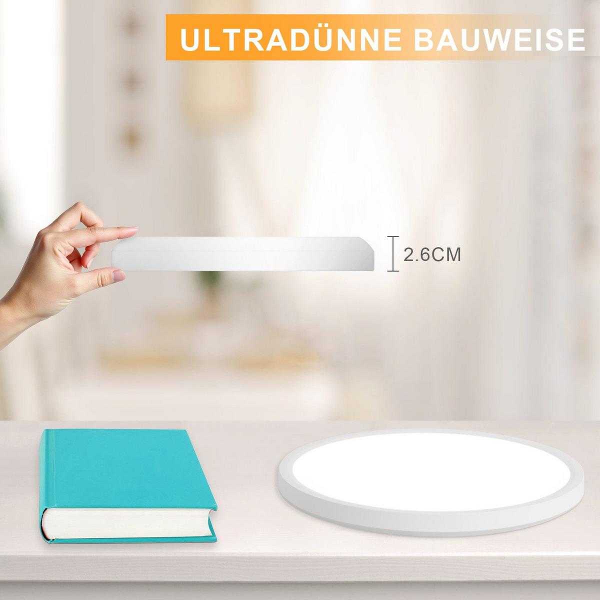 LED-DECKENLEUCHTE Maldonado 18/18/2.6 cm - Weiß, Kunststoff (18/18/2.6cm) - Nettlife