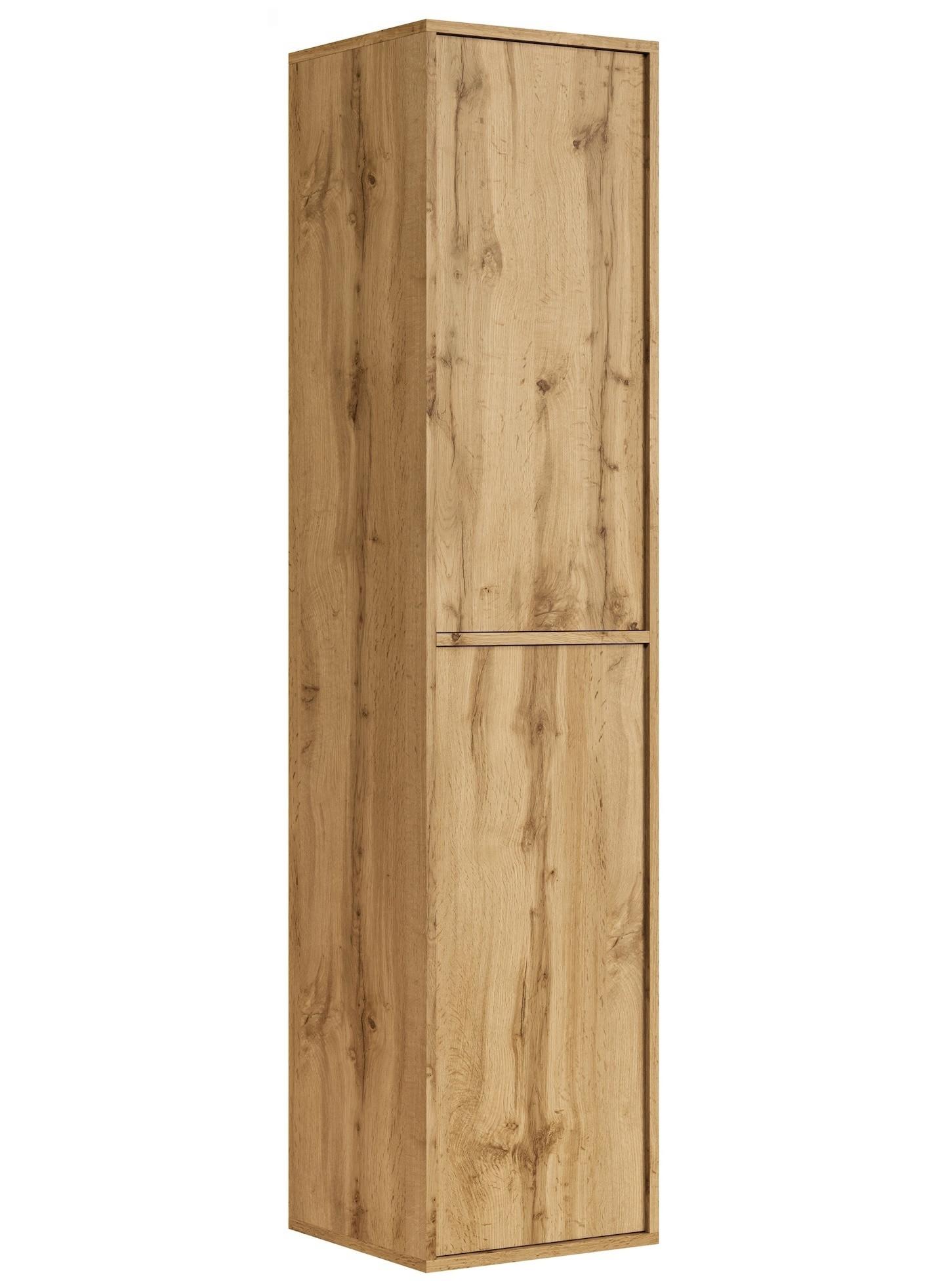HOCHSCHRANK Badezimmerschrank Mali mit 2 Türen Eiche - 38 x 33 x 160 cm - Eichefarben, Holz (38/160/33cm) - Badplaats
