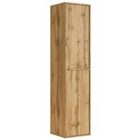 BADEZIMMERSCHRANK Mali mit 2 Türen Eiche - 38 x 33 x 160 cm - Eichefarben, Holz (38/160/33cm) - Badplaats