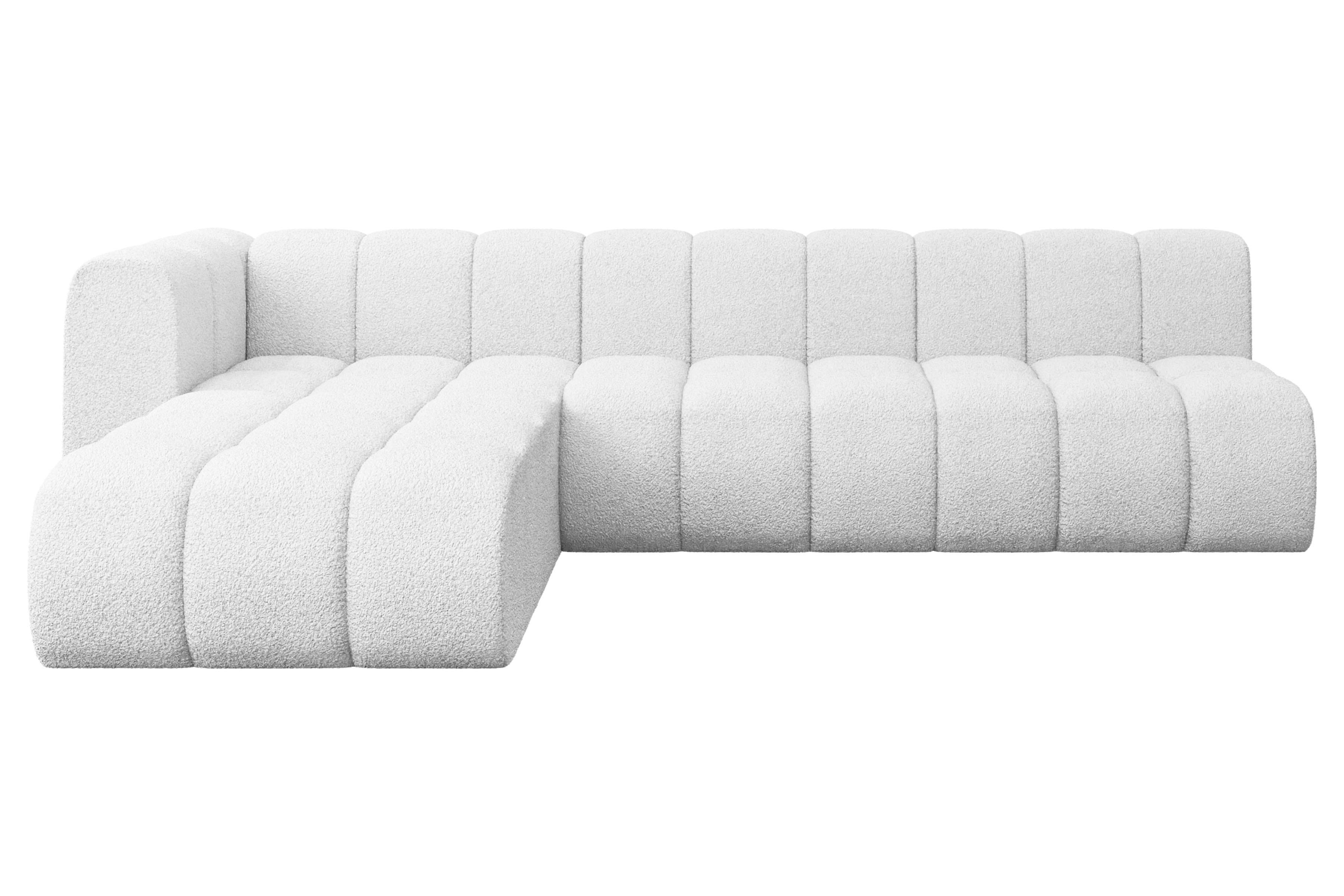 ECKSOFA modulares Sofa Darnel-L2 - 296x177x70 cm Weiß - Weiß, Holzwerkstoff/Textil (296/177cm) - ALTDECOR