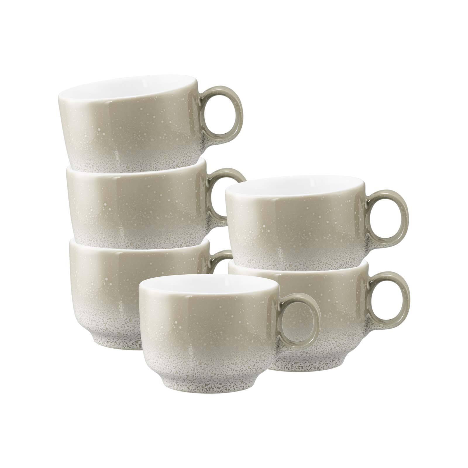 KAFFEETASSEN Sento Home Aura cream 210 ml 6er Set - Creme, Keramik (0.21L) - Seltmann Weiden