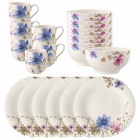 FRÜHSTÜCKS-SET Mariefleur Gris Basic bunt 18-tlg. - Multicolor, Keramik (9/6/11.6cm) - Villeroy & Boch