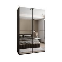 SCHWEBETÜRENSCHRANK 245,5/160/64 2-türig - Schwarz/Eiche Artisan, Holz/Metall (160/245/64cm) - Abiks Möbel