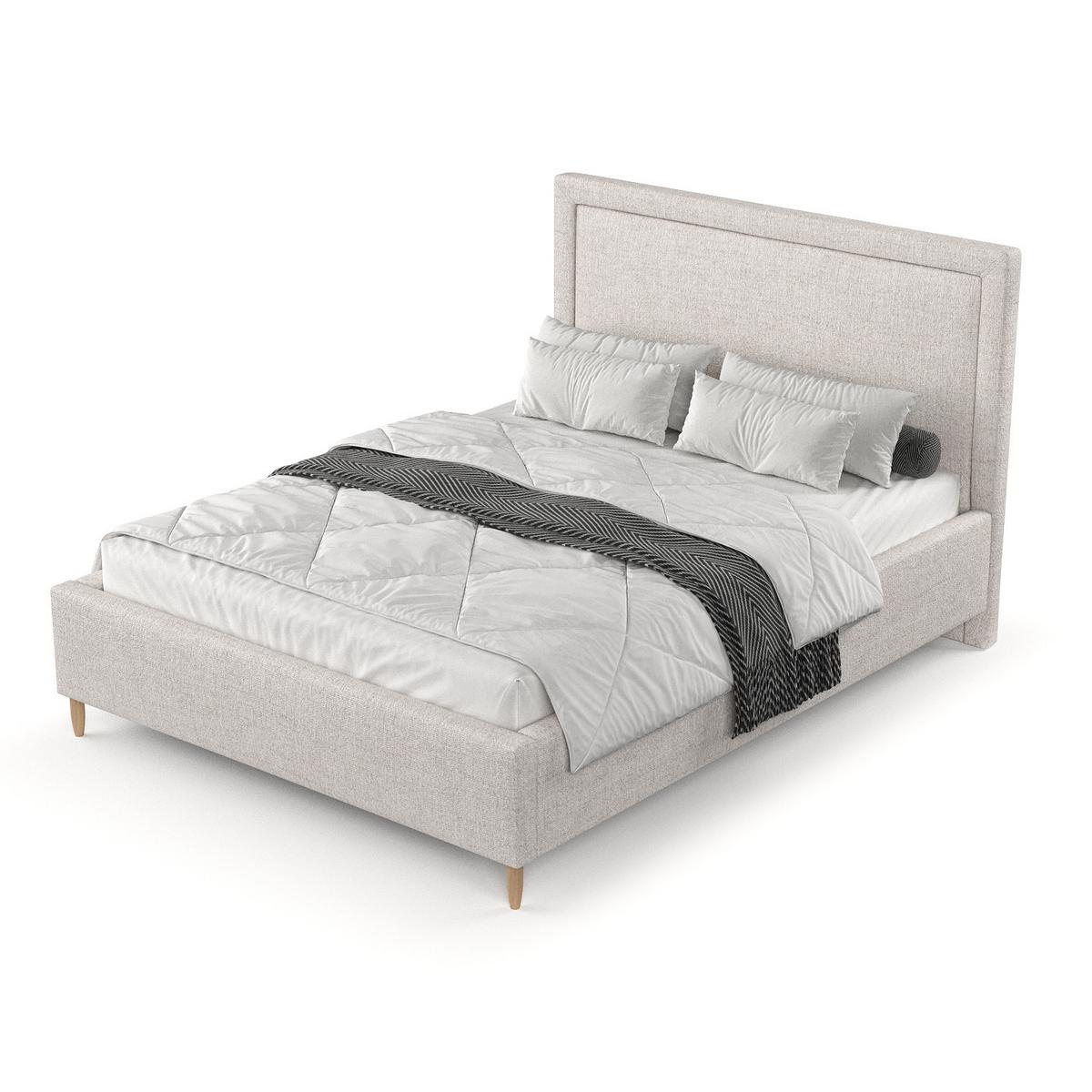 POLSTERBETT Vega 120/200 cm Hellbeige im Neve Stoff - Sandfarben/Naturfarben, Holz/Holzwerkstoff (120/200cm) - AltaBeds
