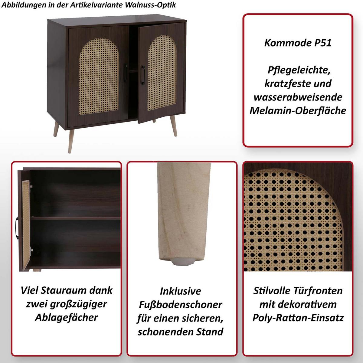 KOMMODE Dunkelbraun - Dunkelbraun, Holz (80/79/40cm) - MCW