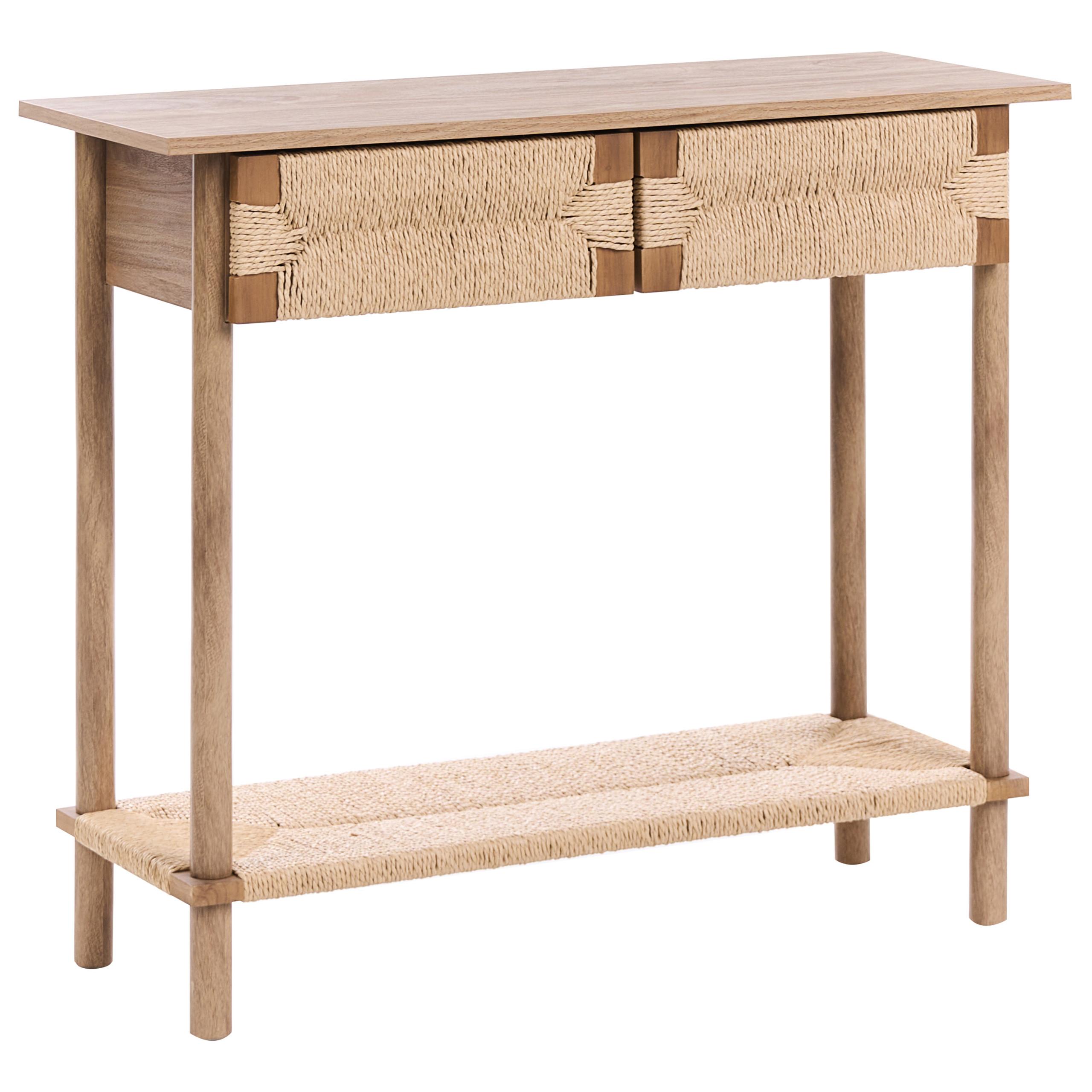 KONSOLENTISCH Hellbraun Bondi - Hellbraun, Holzwerkstoff (94/78/36cm) - Beliani