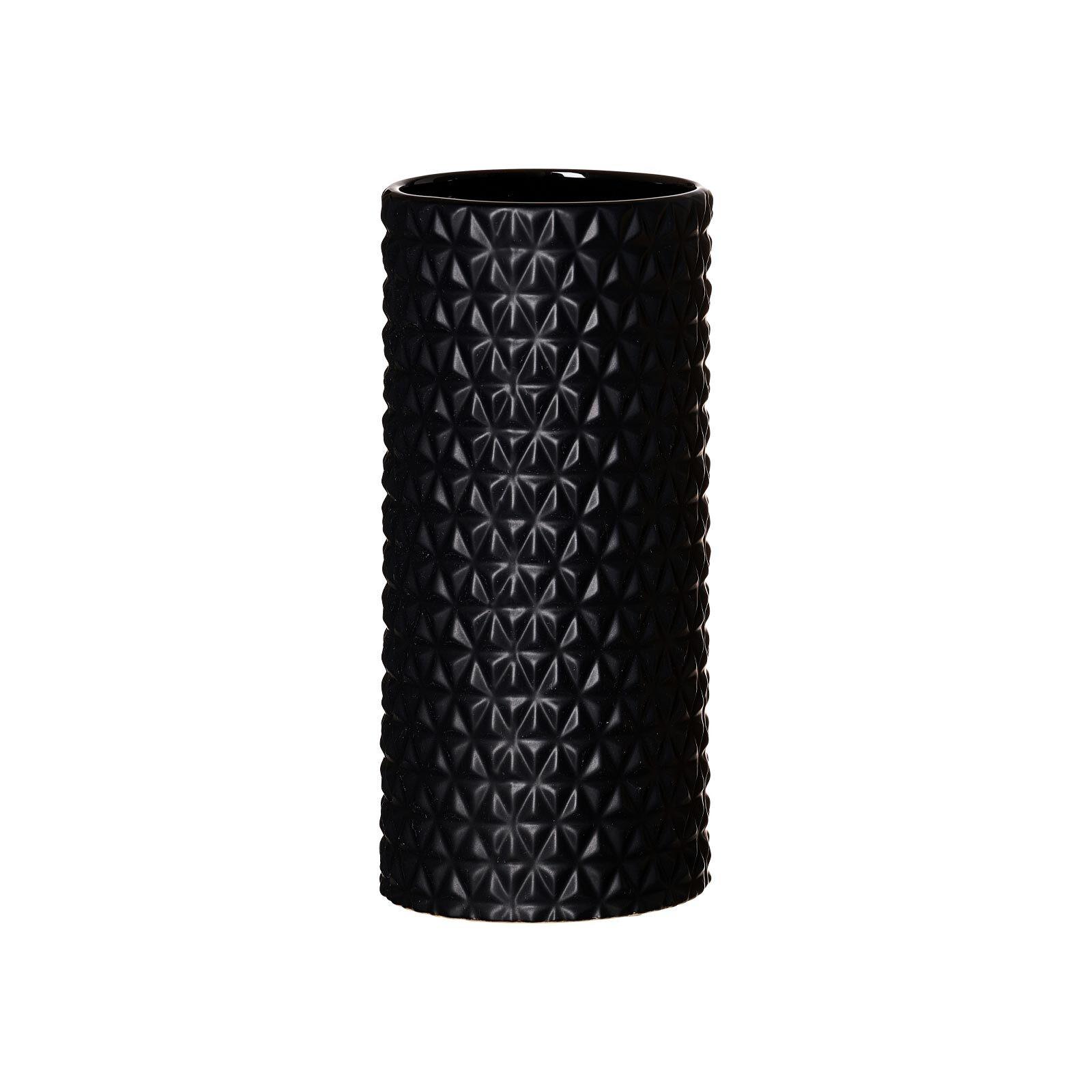 VASE Raute Schwarz 25 cm - Schwarz, Keramik (25cm) - Ritzenhoff Breker