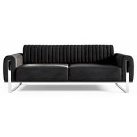SOFA Parissa 228 cm - Silberfarben/Schwarz, Textil/Metall (228/79/92cm) - Selsey