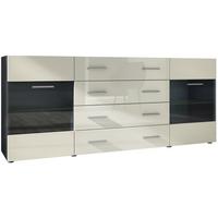 SIDEBOARD Carlos Creme Hochglanz - Creme, Holzwerkstoff (166/72/35cm) - Vladon