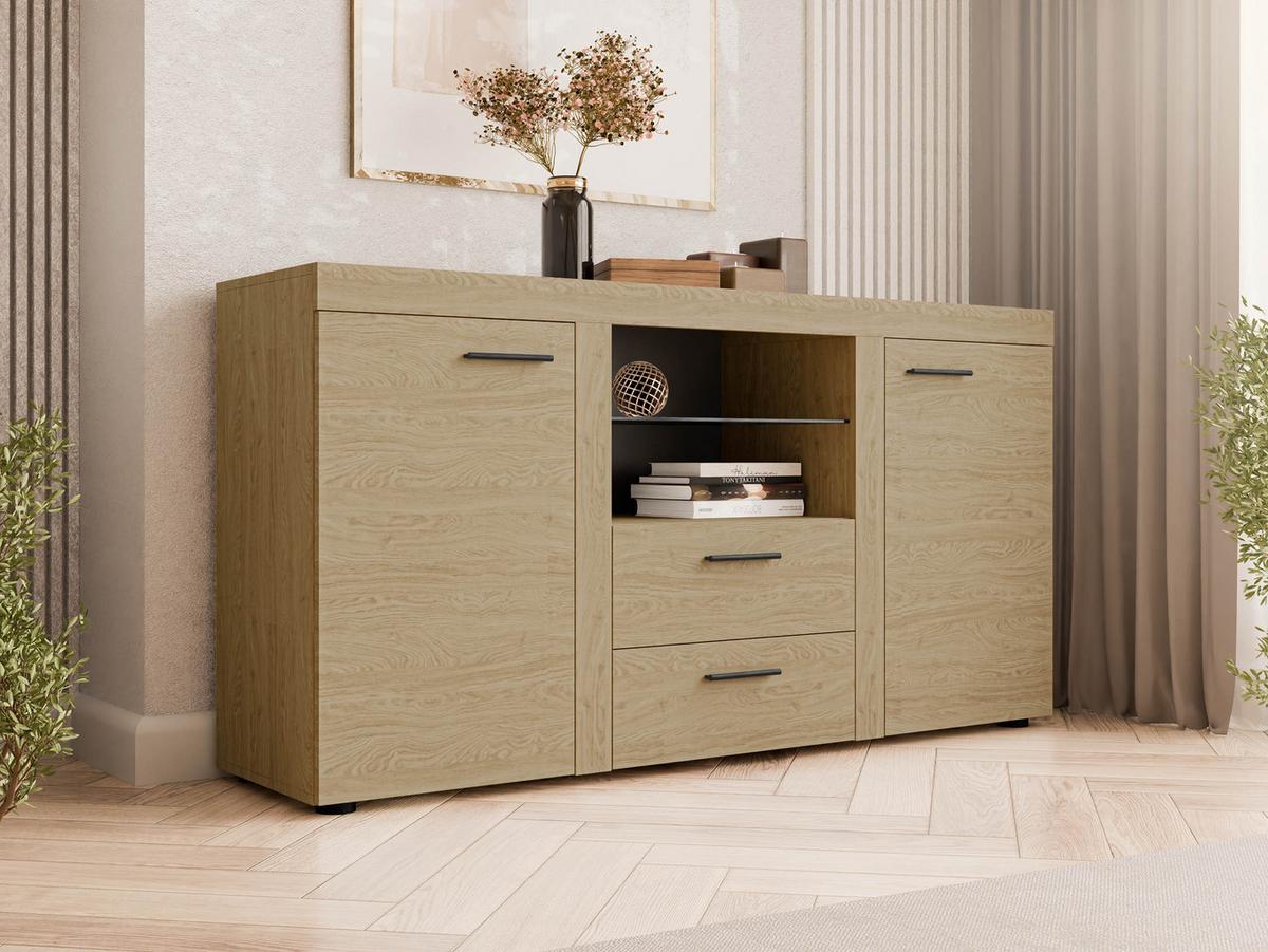 KOMMODE Rumba - Eichefarben, Holzwerkstoff (156/82/40cm) - MIRJAN24