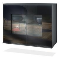 KOMMODE Grömitz Schwarz Hochglanz - Schwarz Hochglanz, Holzwerkstoff (92.5/73.5/35cm) - Vladon