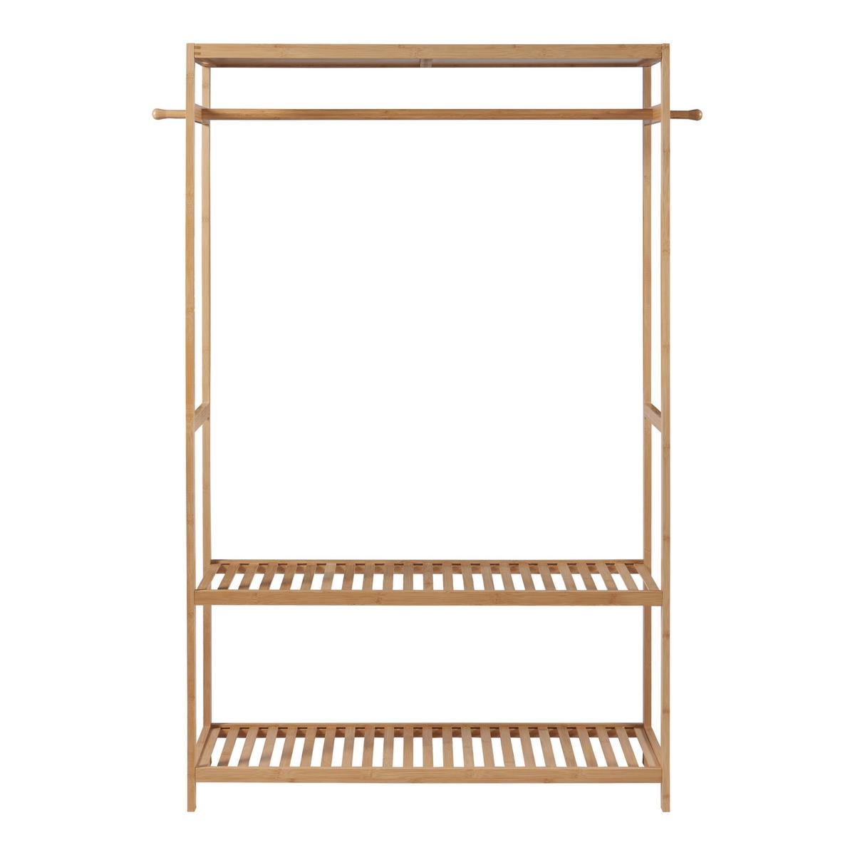 GARDEROBENSTÄNDER Herøy - Naturfarben, Naturmaterialien (100/165/35cm) - [en.casa]
