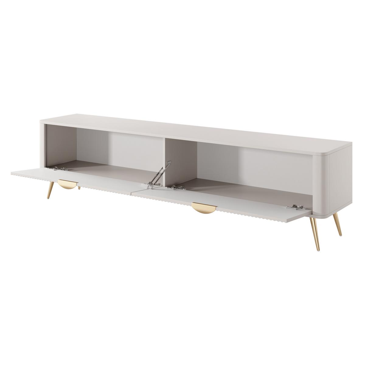 LOWBOARD LANTANA 200x38x51,2 cm mit 2 Türen Beige - Beige, Holzwerkstoff (200/51.2/38cm) - MASSENO