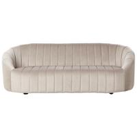 3-SITZER-SOFA Samtstoff Beige Malung - Beige, Textil (202/68/70cm) - Beliani