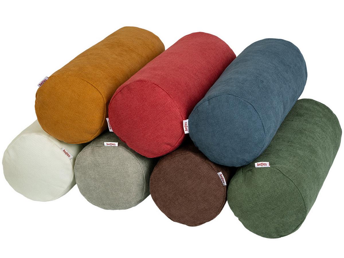 XL-NACKENROLLENHÜLLE FarbTon Chenille-Haptik greig-taupe 70/25 cm - Taupe, Textil (25/70cm) - beties Heimtextil