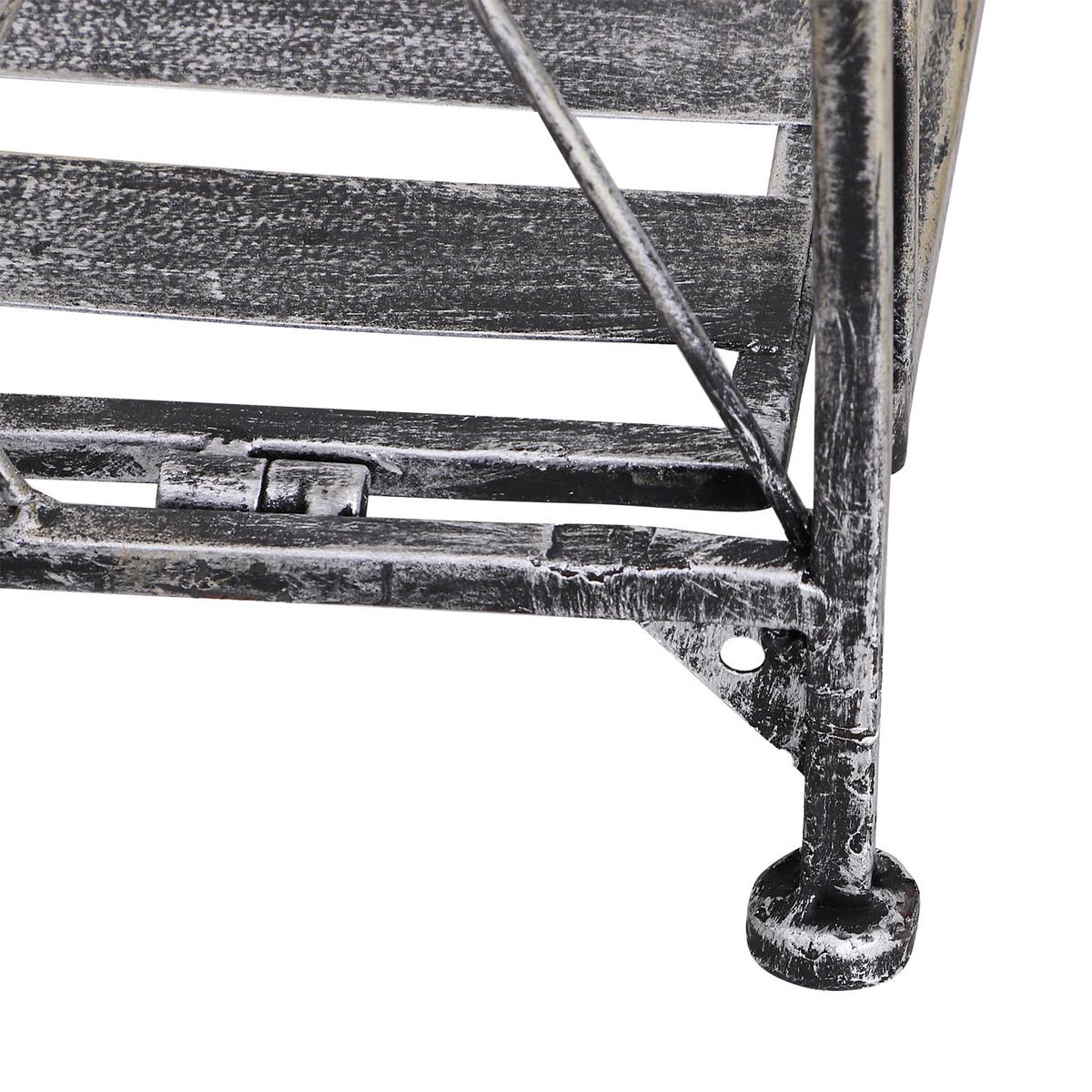 PFLANZREGAL, Metall, Grau - Grau, Metall (25/96/44cm) - Outsunny