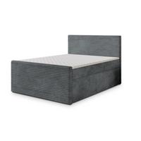 BOXBETT NOLEN 140x200 cm mit Matratze und Topper - Graphitfarben - Graphitfarben, Holz (140/200cm) - MASSENO