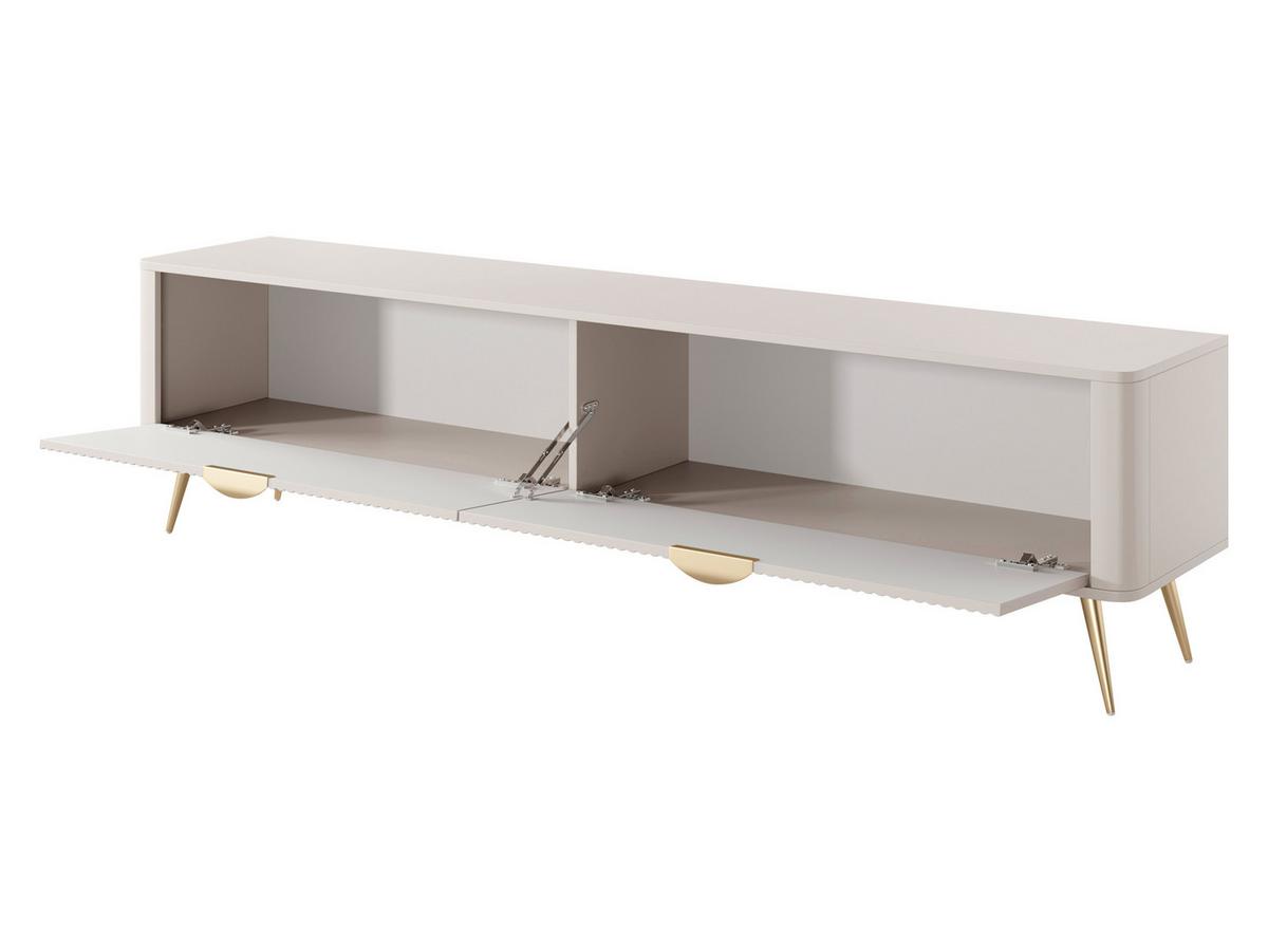 TV-ELEMENT Lante 2D - Dunkelgrau/Schwarz, Holzwerkstoff/Metall (164/52/38cm) - MIRJAN24