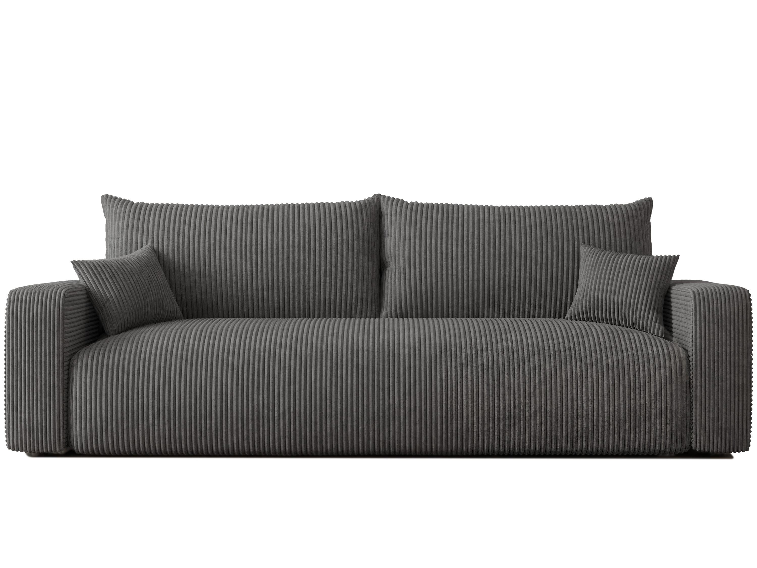 SOFA mit Schlaffunktion, Anthrazit - Anthrazit, Holzwerkstoff (246/79/93cm) - Idohome