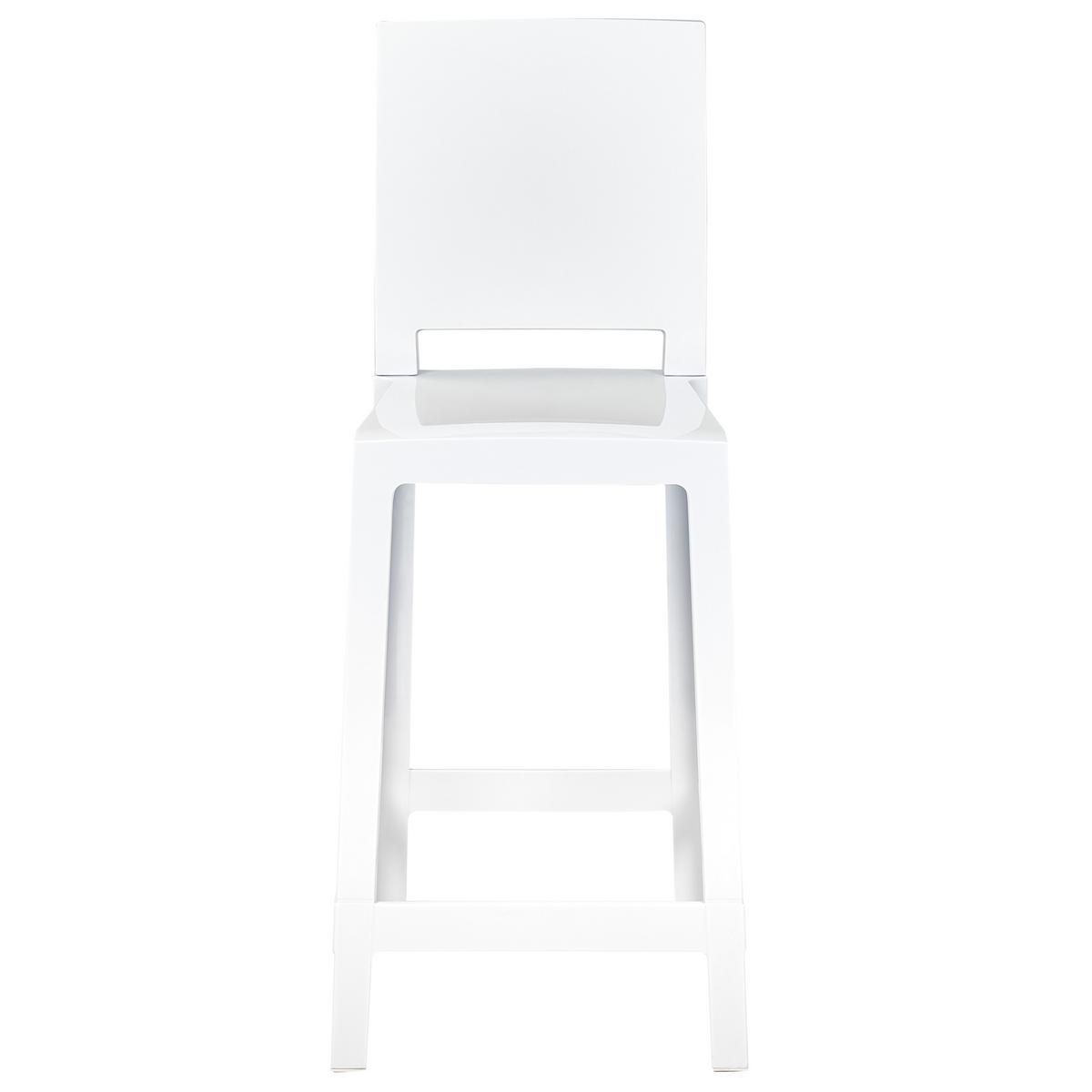 BARSTUHL 2er-Set Kunststoff weiß Wellington - Weiß, Kunststoff (41/99/48cm) - Beliani