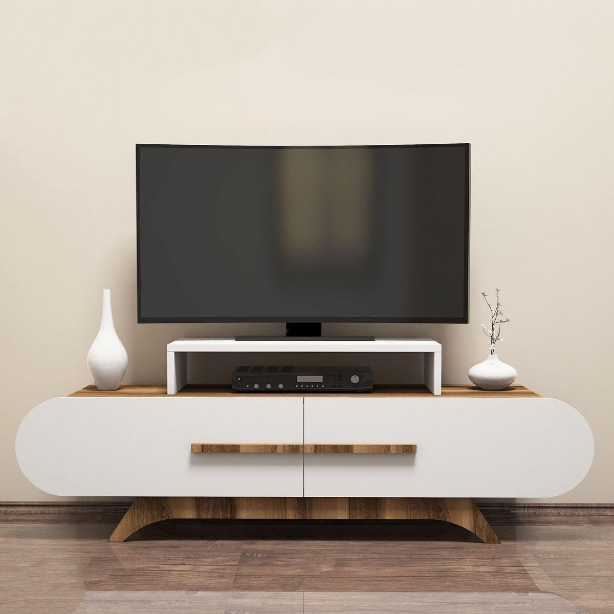 TV-MÖBEL rose weiss - Eschefarben, Holzwerkstoff (36.8/49.8/11cm) - Calicosy