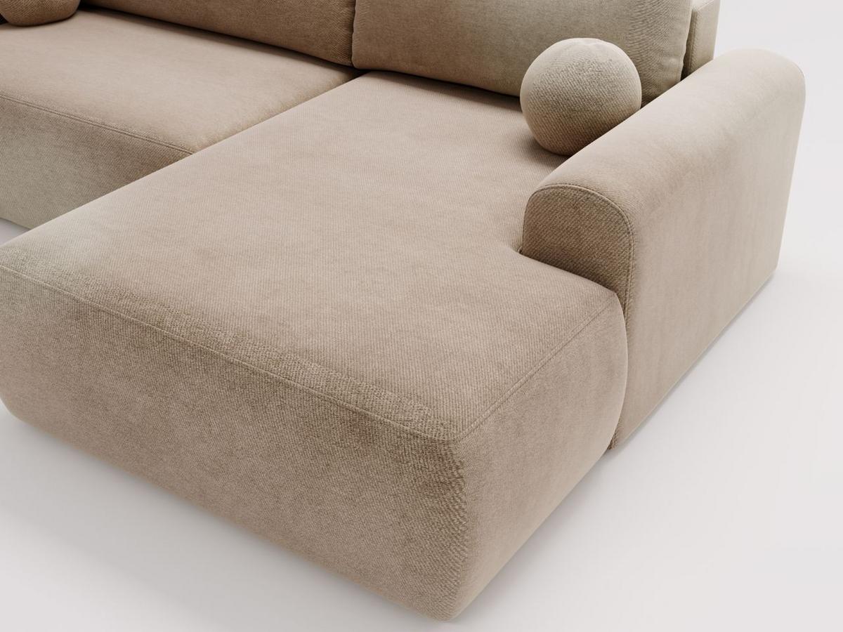 ECKSOFA Savana Beige Rechts - Beige, Holz/Textil (177/257cm) - Graingold