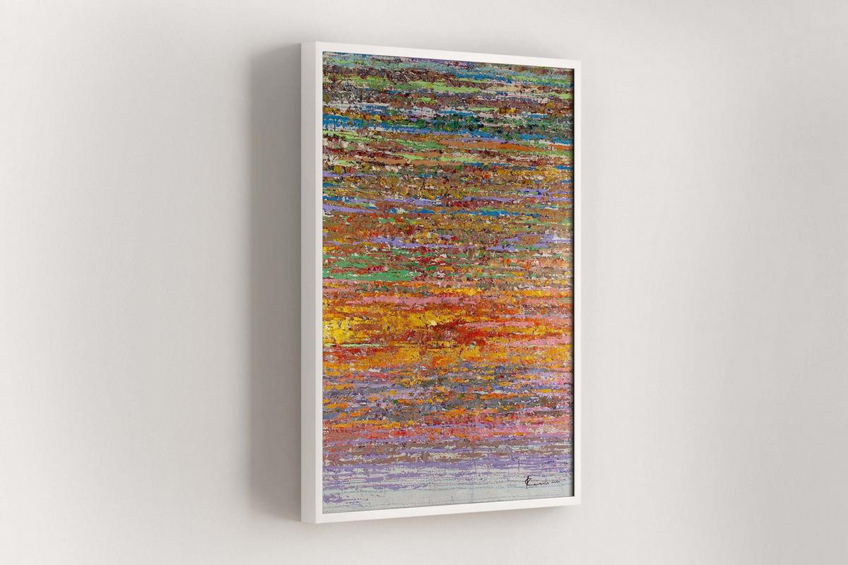 ÖLGEMÄLDE 75/100 cm - Multicolor, Holz/Textil (75/100cm) - KUNSTLOFT