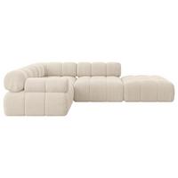 ECKSOFA modulares Sofa Felto-L1 - 285x190x70 cm Beige Cord - Beige, Holzwerkstoff/Textil (285/190cm) - ALTDECOR