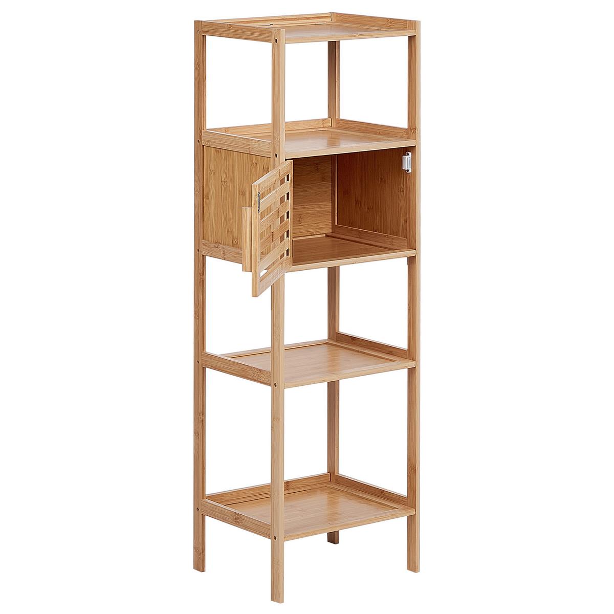 REGAL Bambus Hellbraun Lafayette - Braun, Holz (36/114/30cm) - Beliani
