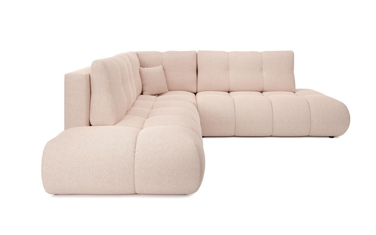 ECKSOFA DUCA II R-S Orange Jersey mit Schlaffunktion - Orange, Holz (266.5/266.5cm) - MASSENO