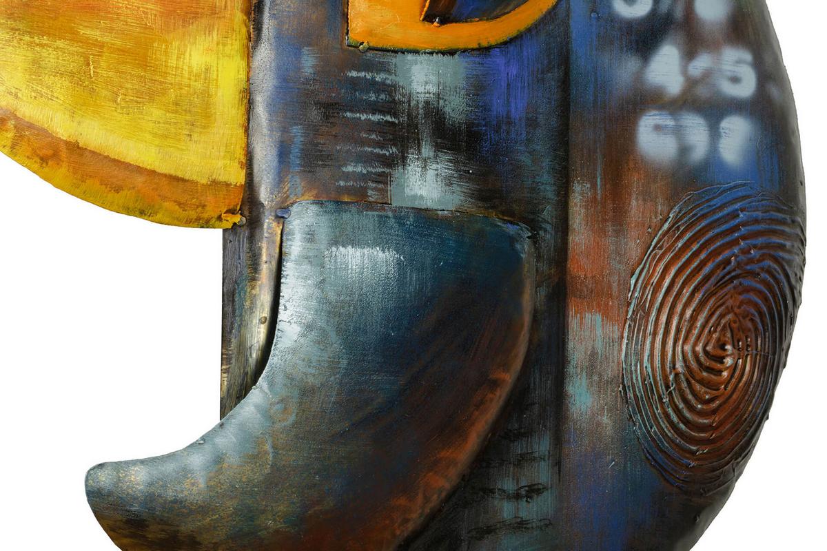 METALLBILD Blau 64/60 cm - Blau, Metall (1.8/60cm) - KUNSTLOFT