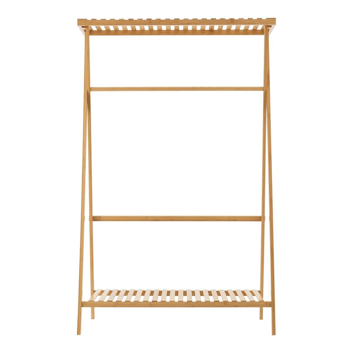 GARDEROBENSTÄNDER Horten - Naturfarben, Holz (90/140/45cm) - [en.casa]