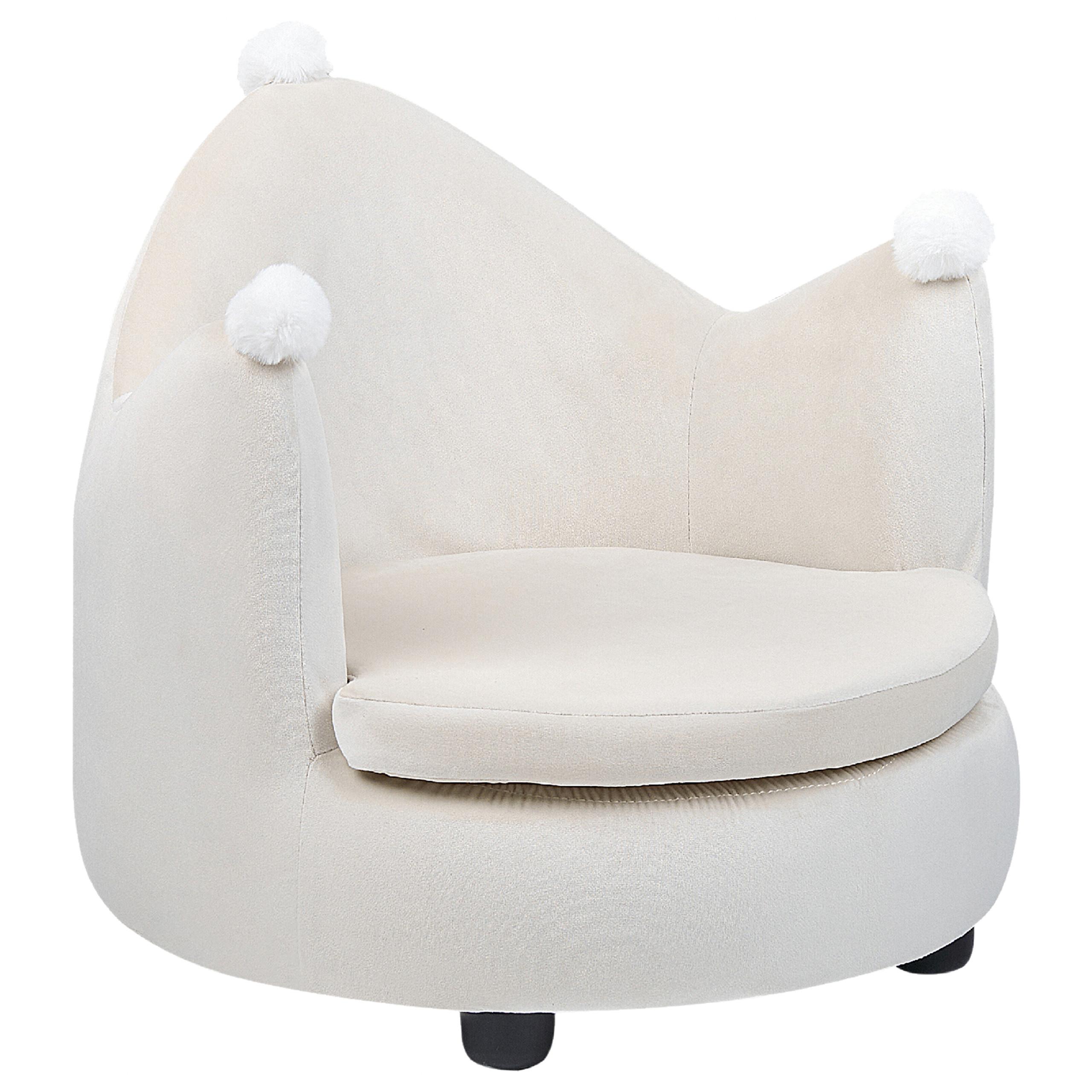 KINDERSESSEL Hellbeige Vega - Beige/Schwarz, Textil (50/47/44cm) - Beliani