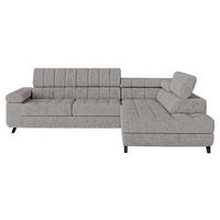 ECKSOFA Nord, Seite: Rechts - Alufarben/Schwarz, Holz/Textil (264/203cm) - MIRJAN24