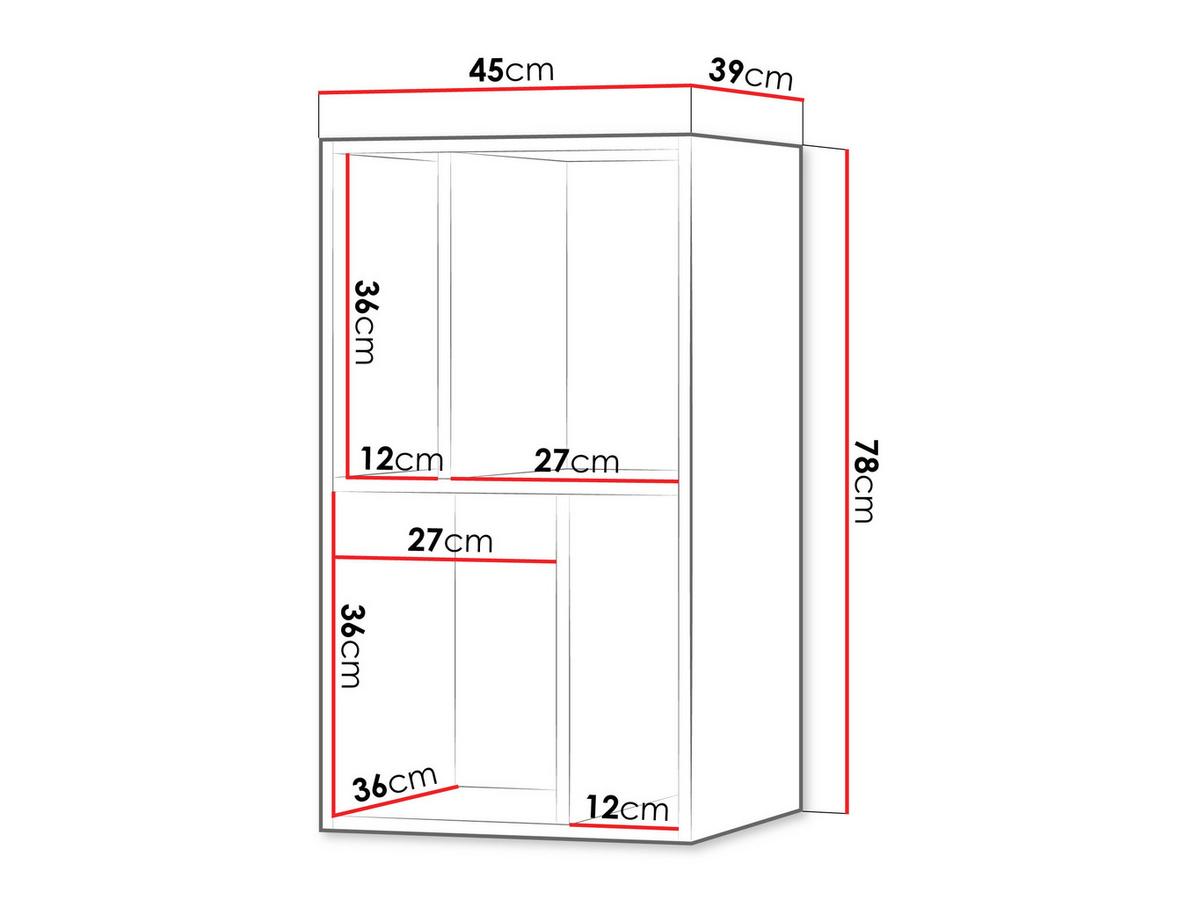 HÄNGESCHRANK Lorin LO13 - Blau, Holzwerkstoff (45/78/39cm) - MIRJAN24