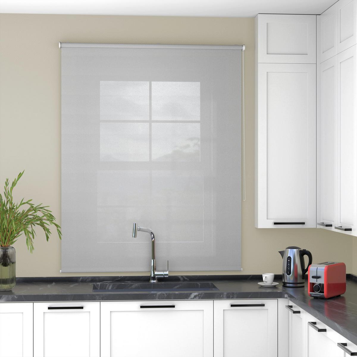 ROLLO blickdicht grau 120 x 150cm - Grau, Textil (120/150cm) - Deco-Raum
