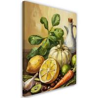 WANDBILD gemüse obst essen - Beige, Textil (40/60cm) - Feeby