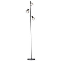 STANDLEUCHTE Blacky 93085/06 - Schwarz, Metall (26/28/162cm) - Brilliant