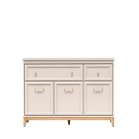 KOMMODE CUNEO 135,5/100/40,5cm mit 2 Schubladen 3 Türen Kaschmir - Kaschmir, Holzwerkstoff (135.5/100/40.5cm) - MASSENO