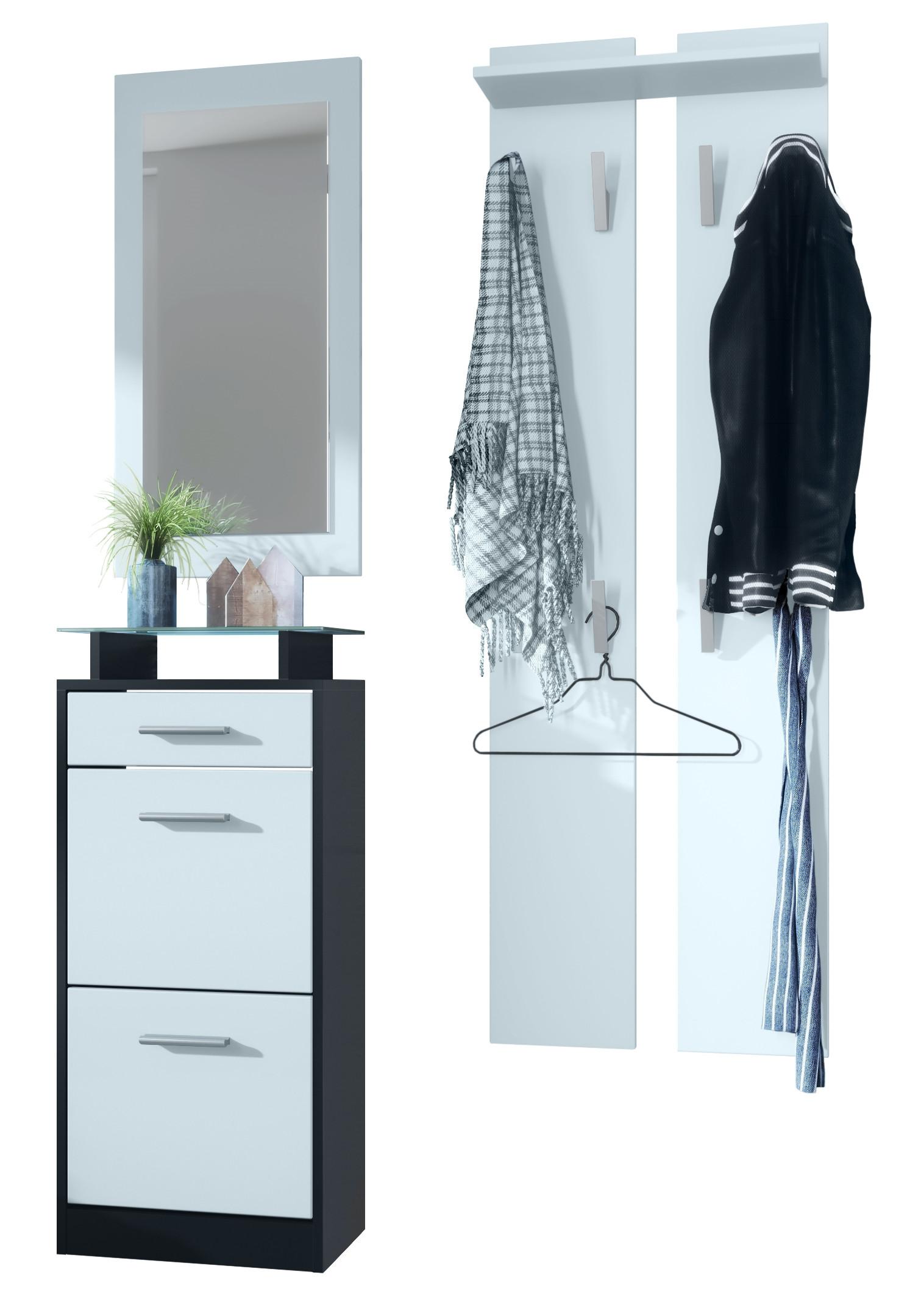GARDEROBE Loret Front in Weiß matt - Weiß, Holzwerkstoff (140/200/23cm) - Vladon