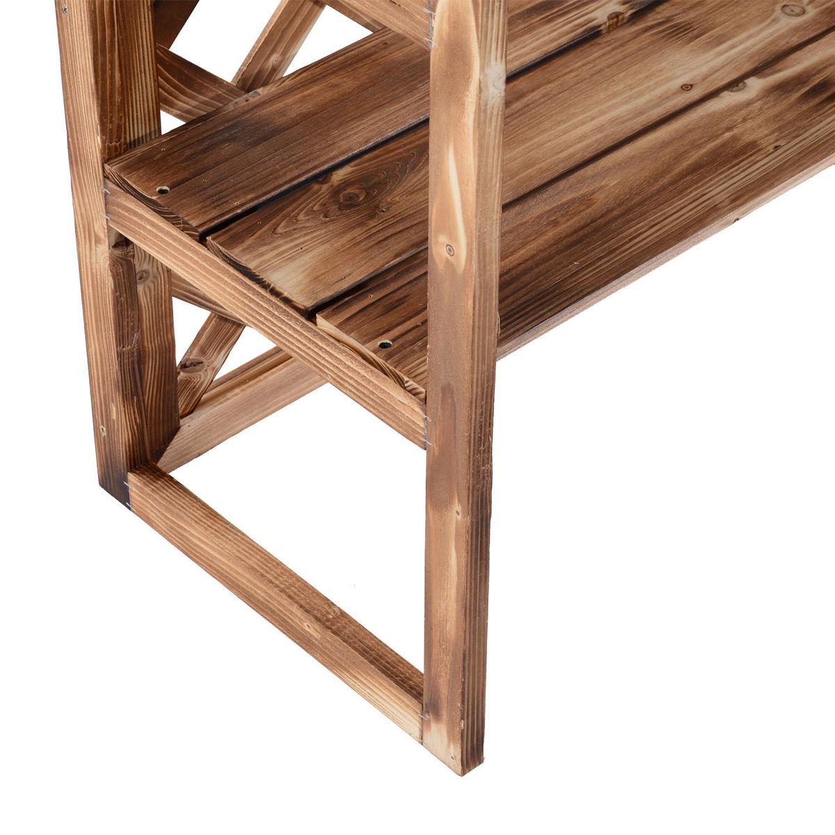 BLUMENSTÄNDER, Tannenholz, Naturholz - Naturfarben, Holz (38/120/75cm) - Outsunny