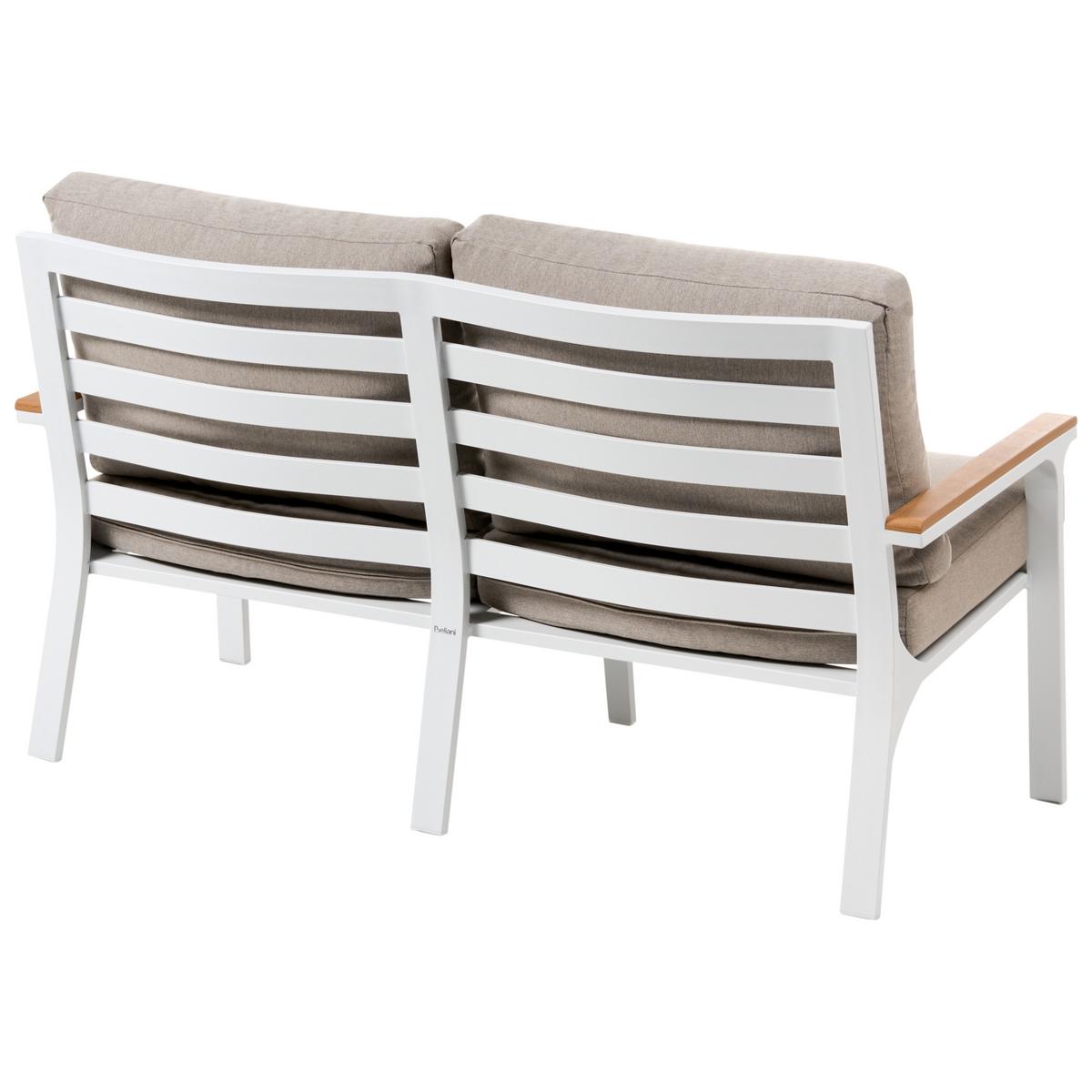 LOUNGE-SET mit Tisch 4-Sitzer Taupe Orero - Hellbraun/Beige, Metall - Beliani