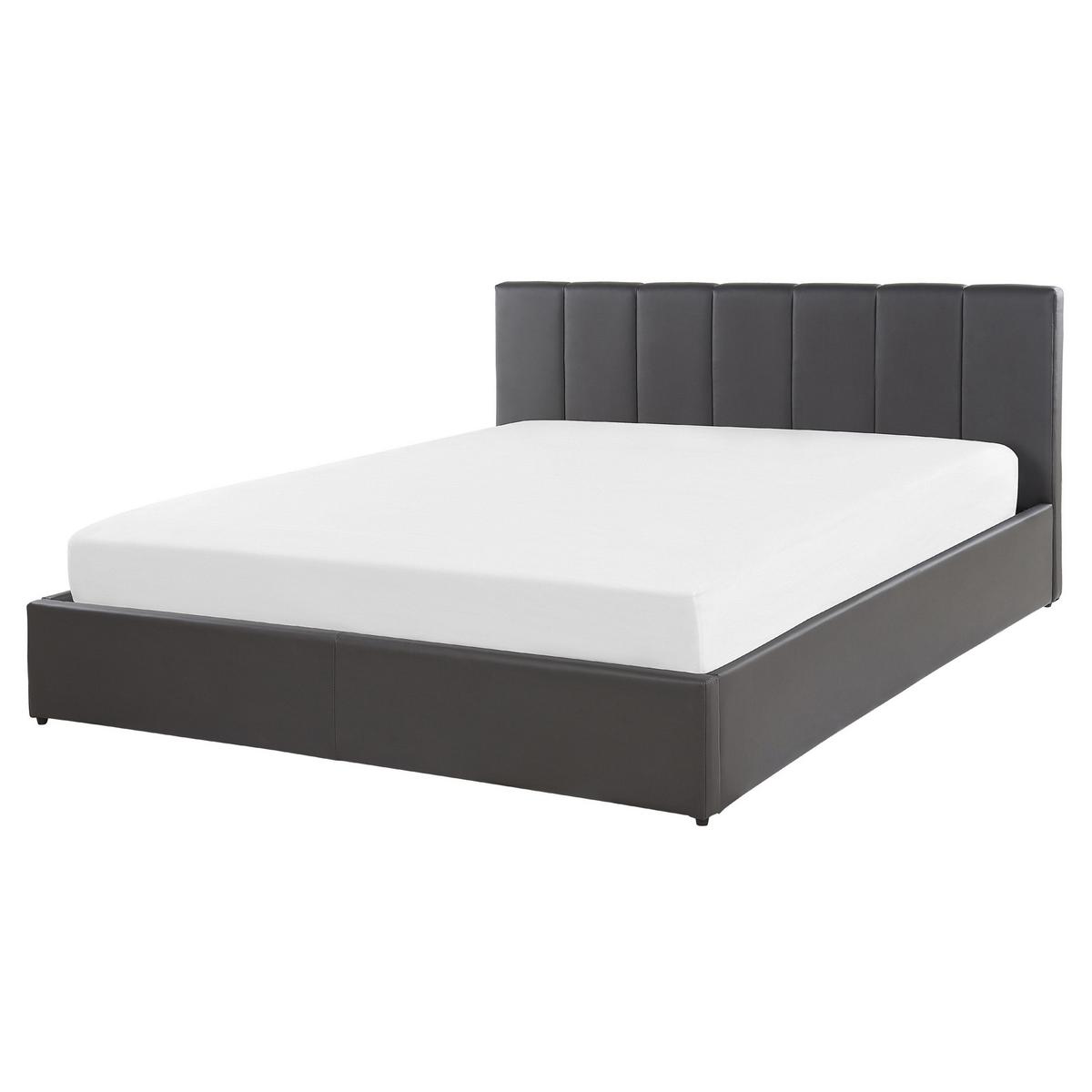 BETT 160/200cm Dunkelgrau Dreux - Dunkelgrau, Textil (160/200cm) - Beliani