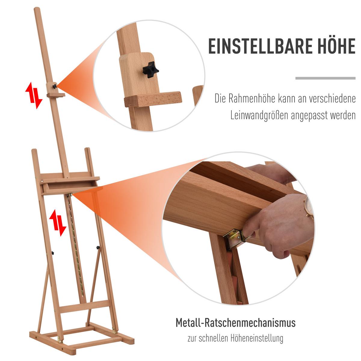 STAFFELEI Buchenholz Natur - Naturfarben, Holz - Vinsetto