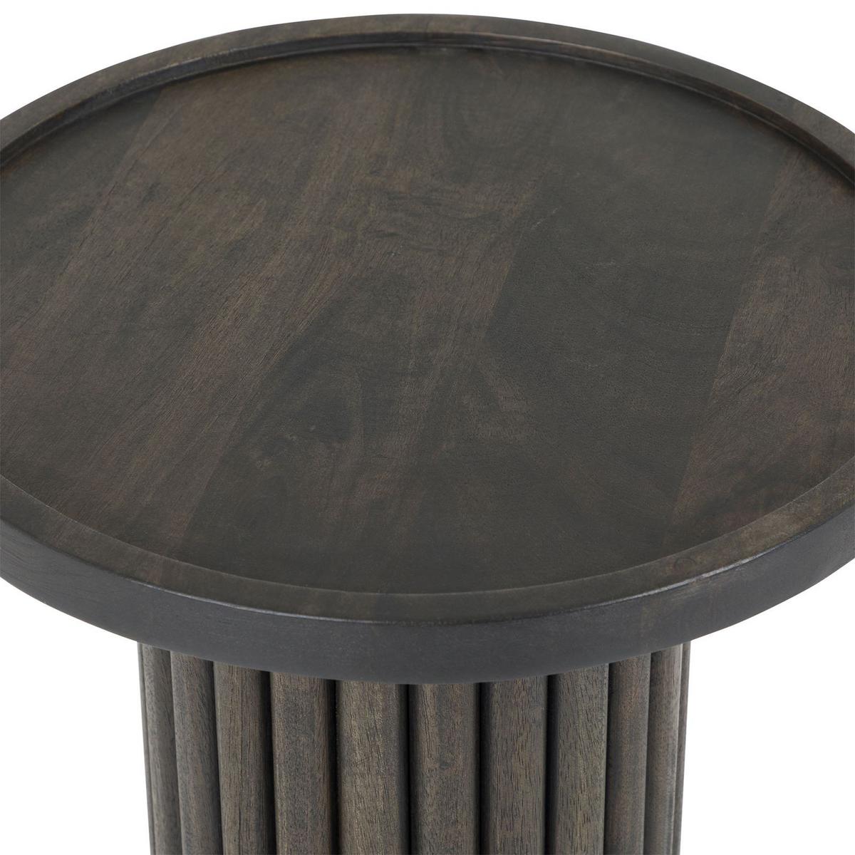BEISTELLTISCH BEJA braun/weiß - Braun/Weiß, Holz/Naturmaterialen (38/38/53cm) - IDIMEX