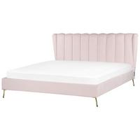 POLSTERBETT 180/200cm Rosa Miribel - Pink, Textil (180/200cm) - Beliani