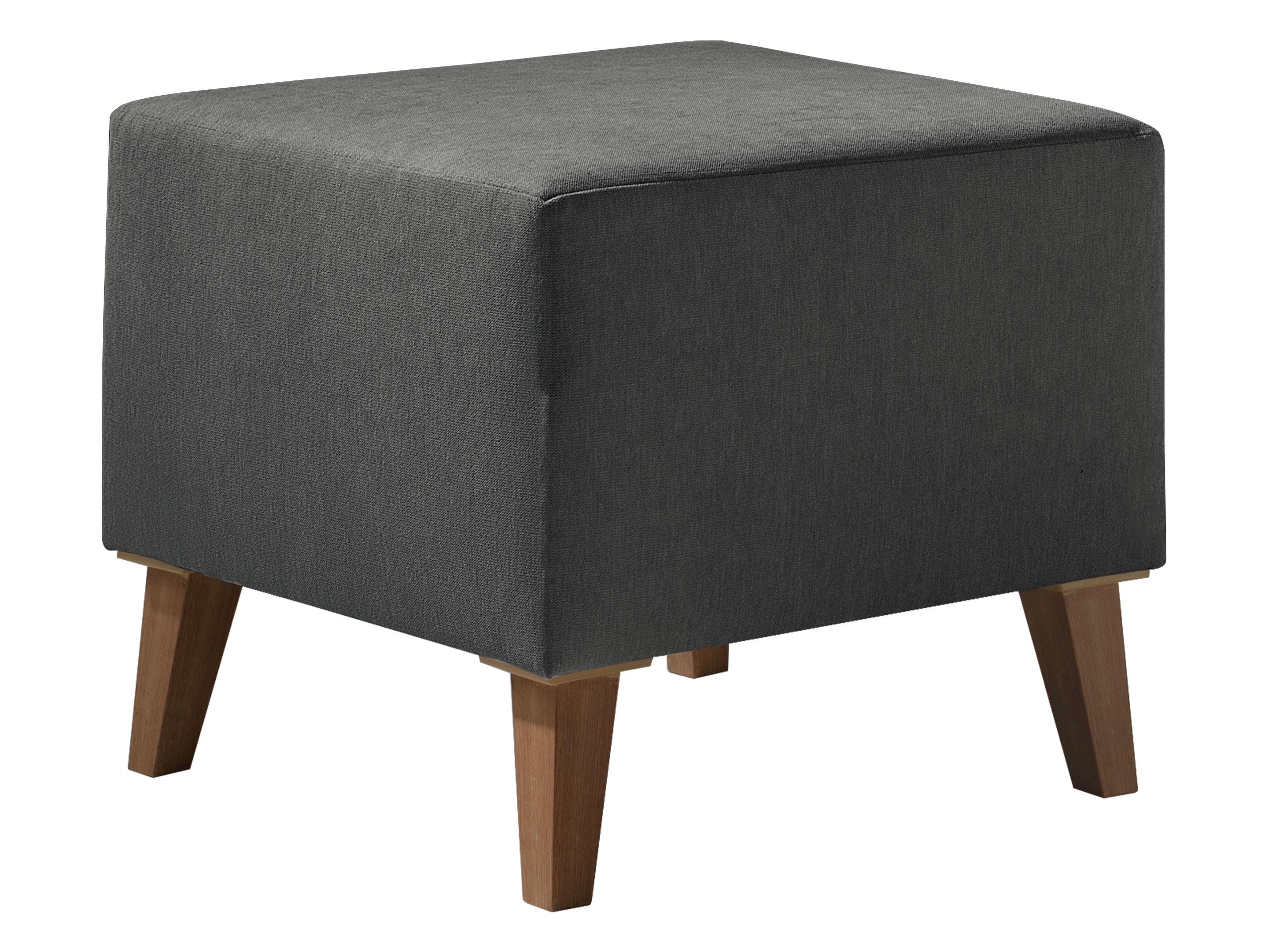 POLSTERHOCKER Oviedo - Grau, Holz/Kunststoff (51/45/51cm) - MIRJAN24